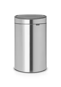 Papperskorg Brabantia Touch Bin New – öppnas med lätt tryck, yta i mattborstad metall