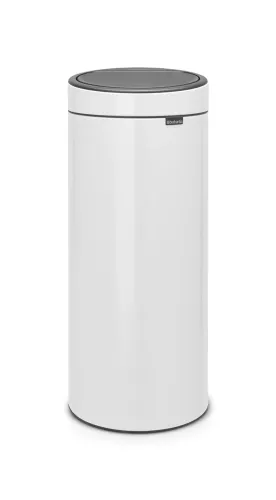 Brabantia Touch Bin New vit – pedal- och handsfreepapperskorg med mjukstängande lock