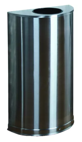 Rubbermaid Designer Line papperskorg 4 liter i rostfritt stål med modern, rund design för inomhusbruk