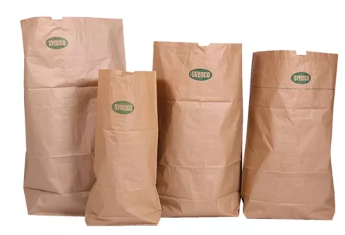 Papperssäck 240L 2-lagers – slitstark och komposterbar avfallssäck, 50-pack för trädgårds- och grovavfall