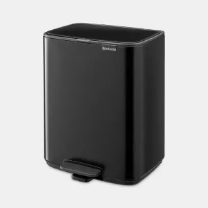 Pedalhink Bo Pedal Bin Brabantia Matt Svart 12L