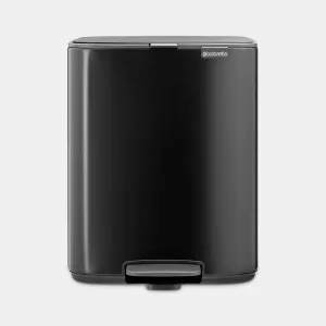 Pedalhink Bo Pedal Bin Brabantia Matt Svart 12L