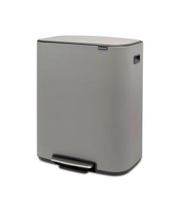 Brabantia Bo Pedal Bin 2x30L Mineral Concrete Grey