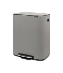 Brabantia Bo Pedal Bin 60L Mineral Concrete Grey