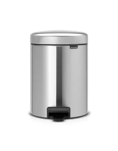 Brabantia NewIcon pedalhink i mattborstat stål – elegant och hygienisk soptunna med tyststängande lock och hållbar design för kök eller badrum