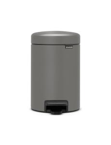 Brabantia NewIcon Pedal Bin 3L Mineral Concrete Grey