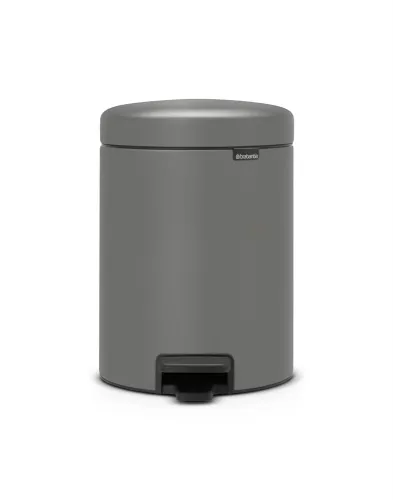 Pedalhink Brabantia NewIcon 30 liter i färgen Mineral Concrete – stilren och luktfri soptunna med mjukstängande lock och halkfri botten
