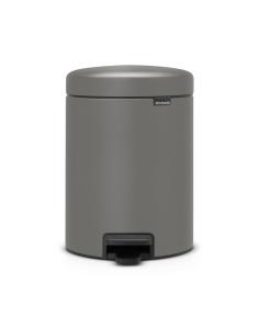 Brabantia NewIcon Pedal Bin 5L Mineral Concrete Grey