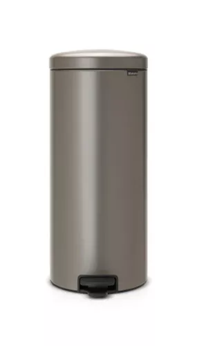 Brabantia NewIcon pedalhink, platinum 30 liter – elegant soptunna med mjukstängande lock och luktförslutning