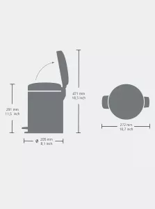 ​Pedalhink NewIcon Bin 5L Brabantia Vit