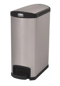 Rubbermaid Slim Jim Metal Step-On End 50L Svart