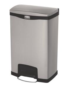 Rubbermaid Slim Jim Metal Step-On Front 50L Svart