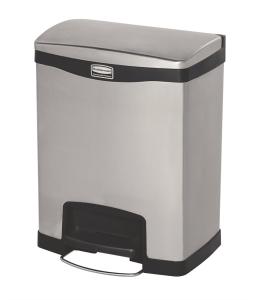 Rubbermaid Slim Jim Metal Step-On Front 30L Svart