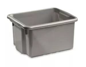 Plastback Palett 15L silver – slitstark och livsmedelsgodkänd back för förvaring och hantering i kök och industri