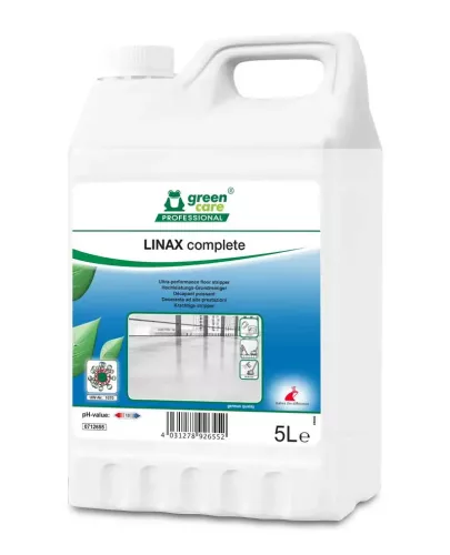 Polishbort Green Care Linax Complete 5 L – miljömärkt och lågskummande polishborttagare för effektiv borttagning av skikt och smuts från alla typer av golv