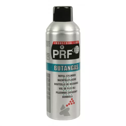 PRF butangas 300 ml – butangas i praktisk sprayflaska för påfyllning av gasdrivna verktyg och brännare med ren gas som ger jämn prestanda och säker användning, anpassad för verkstad, hobby och professionellt bruk