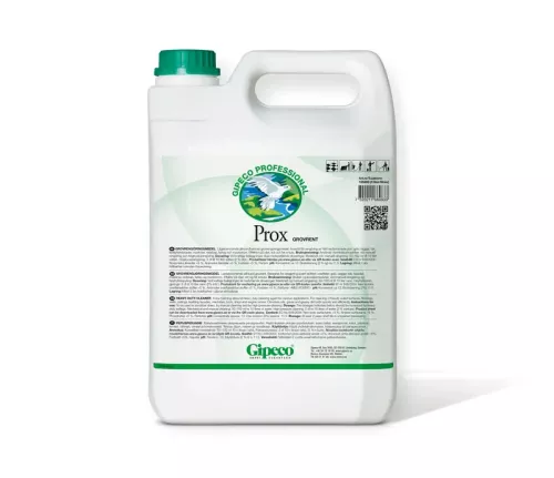 Gipeco Prox Grovrent 5L – lågskummande alkalisk grovrengöring med koncentrerad formula som löser upp oljor, sot och fet smuts vilket ger effektiv rengöring av hårt belastade ytor, anpassad för industri, verkstäder, lager