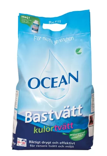 Pulvertvättmedel Ocean Bästvätt kulor refill – effektiv och miljövänlig tvätt i praktisk påse
