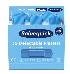 Salvequick Blue Detectable Plåster 6-pack