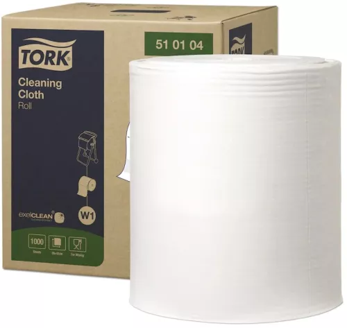 Tork rengöringsduk mjuk Premium W1 – vit industriduk för känsliga ytor och effektiv avtorkning