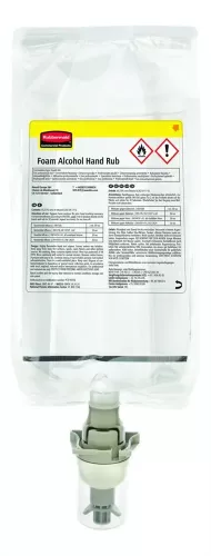 Rubbermaid AutoFoam Alcohol Plus 1 L – alkoholbaserad skumdesinfektion refill för effektiv bakterie- och virusbekämpning med snabb effekt, jämn dosering och hudvänlig formula, anpassad för hygienkrävande miljöer och offentliga utrymmen