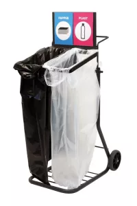 Activa säckvagn för sortering – robust vagn med hjul, artikel 29068B  Säckvagn från Activa 29068B – praktisk sorteringsvagn för avfall och återvinning