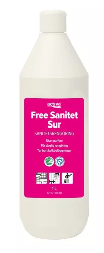 Activa Free Sanitetsrengöring 1L – effektiv och miljömärkt rengöring för badrum och sanitet