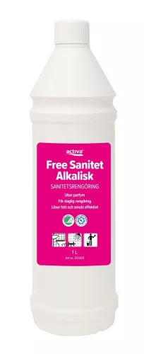 Activa Free Alk sanitetsrengöring 1L – effektiv och parfymfri rengöring för toaletter, duschutrymmen och våtrum