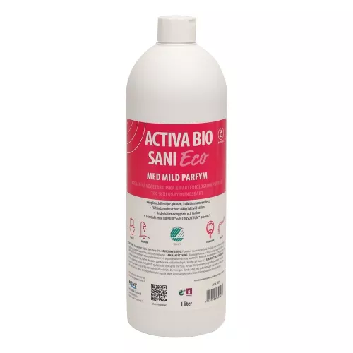 Activa Bio Sani Eco 1L – miljömärkt sanitetsrengöring för toalett och badrum