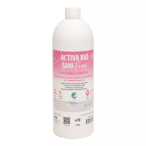 Activa Bio Sani Free sanitetsrent 1L – effektiv rengöring av toaletter, handfat och kakel  Sanitetsrengöring från Activa – Bio Sani Free 1 liter för daglig hygienisk rengöring utan parfym