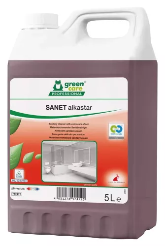 Green Care Sanet Alkastar 5L – kraftfullt sanitetsrengöringsmedel för daglig rengöring av badrum och toaletter