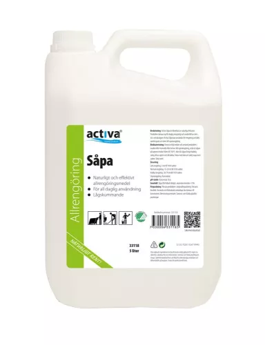 Såpa Activa 5L – naturligt och effektivt allrengöringsmedel med fräsch doft för golv och ytor
