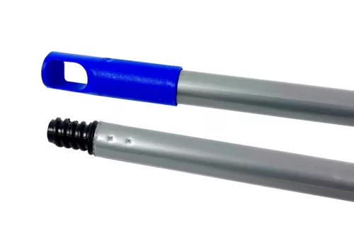 Skaft Max 165 cm i silver och blått – robust skaft till kantborste för effektiv städning av svåråtkomliga ytor