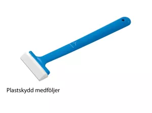 Blå Handy-skrapa 30 cm – idealisk för våta ytor i hygienutrymmen, kök eller industrimiljö