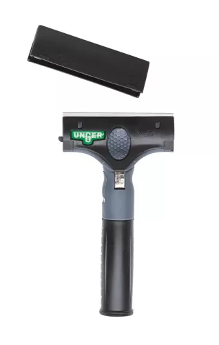 Skrapa Unger ErgoTec Ninja 10 cm – robust och ergonomisk fönsterskrapa med rostfritt blad för effektiv borttagning av smuts, färg och klister på glasytor