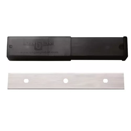 Unger Premium reservblad 15 cm – 25-pack vassa skrapblad för fönster- och underhållsskrapor