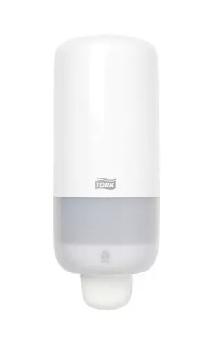 Tork S4 skumtvålsdispenser vit – hygienisk och stilren dispenser för skumtvål i offentliga hygienutrymmen