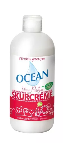 Skurkräm Ocean oparfymerad 500 ml – effektiv och skonsam rengöringskräm för hårda ytor, utan tillsatt doft