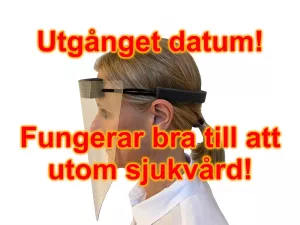 Skyddsvisir från Vrigstad – ansiktsskydd i plast för stänkskydd vid vård, hygienarbete och livsmedelshantering