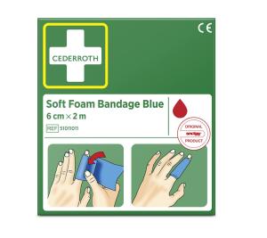 Cederroth Soft Foam Bandage Blue 6cm x 2m