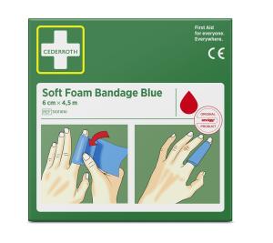 Cederroth Soft Foam Bandage Blue 6cm x 4.5m