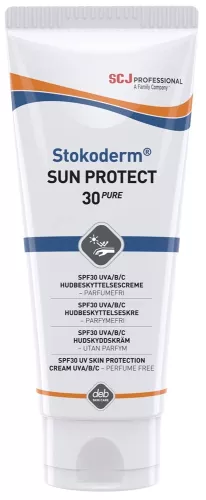 Stokoderm Sun Protect 30 PURE 100 ml – parfymfritt solskydd för känslig hud med högt UVA/UVB-skydd