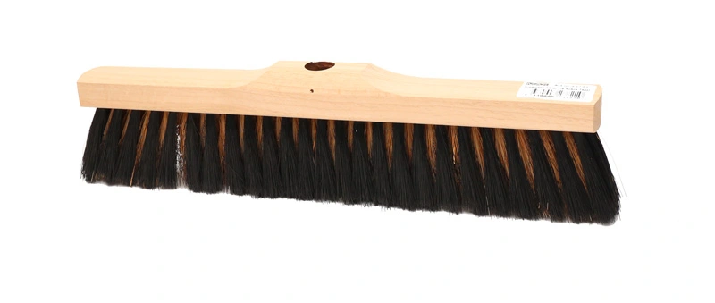 Sopborste 40 cm med träskaft – blandborst av kokos och tagel för effektiv sopning av torra ytor inomhus