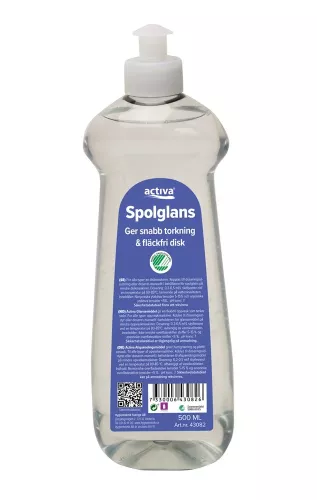 Spolglans Activa 500 ml – effektivt torkmedel för diskmaskin som ger skinande rena och fläckfria resultat