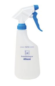 Sprayflaska Blå med text "Allrent" 600ml