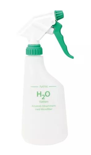 Sprayflaska Text H2O grön trigger 600 ml – robust sprayflaska för vattenbaserade lösningar, idealisk för rengöring och växtvård