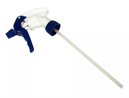 Spraytrigger blå för 750 ml flaska – slitstarkt spraymunstycke med jämn spridning för effektiv applicering av rengöringsmedel inom städ och hygienarbete