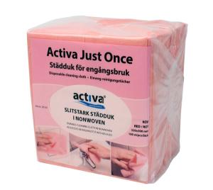 Activa Just Once Städduk Röd 100-pack