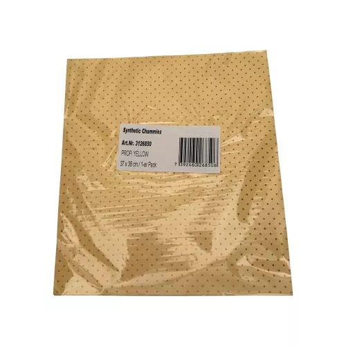 Städskinn 32x40 cm gult – mjukt och absorberande rengöringsskinn för alla ytor