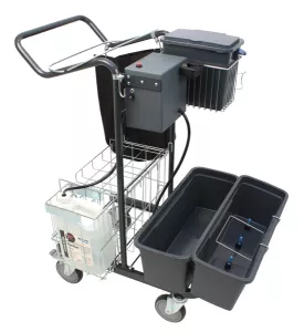 Städvagn Activa Basic Control Mini – kompakt och funktionell städvagn med press och förvaringsutrymme för effektiv lokalvård i trånga utrymmen